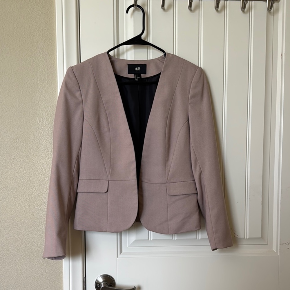 H&M Dusty Pink Blazer Tailored Jacket